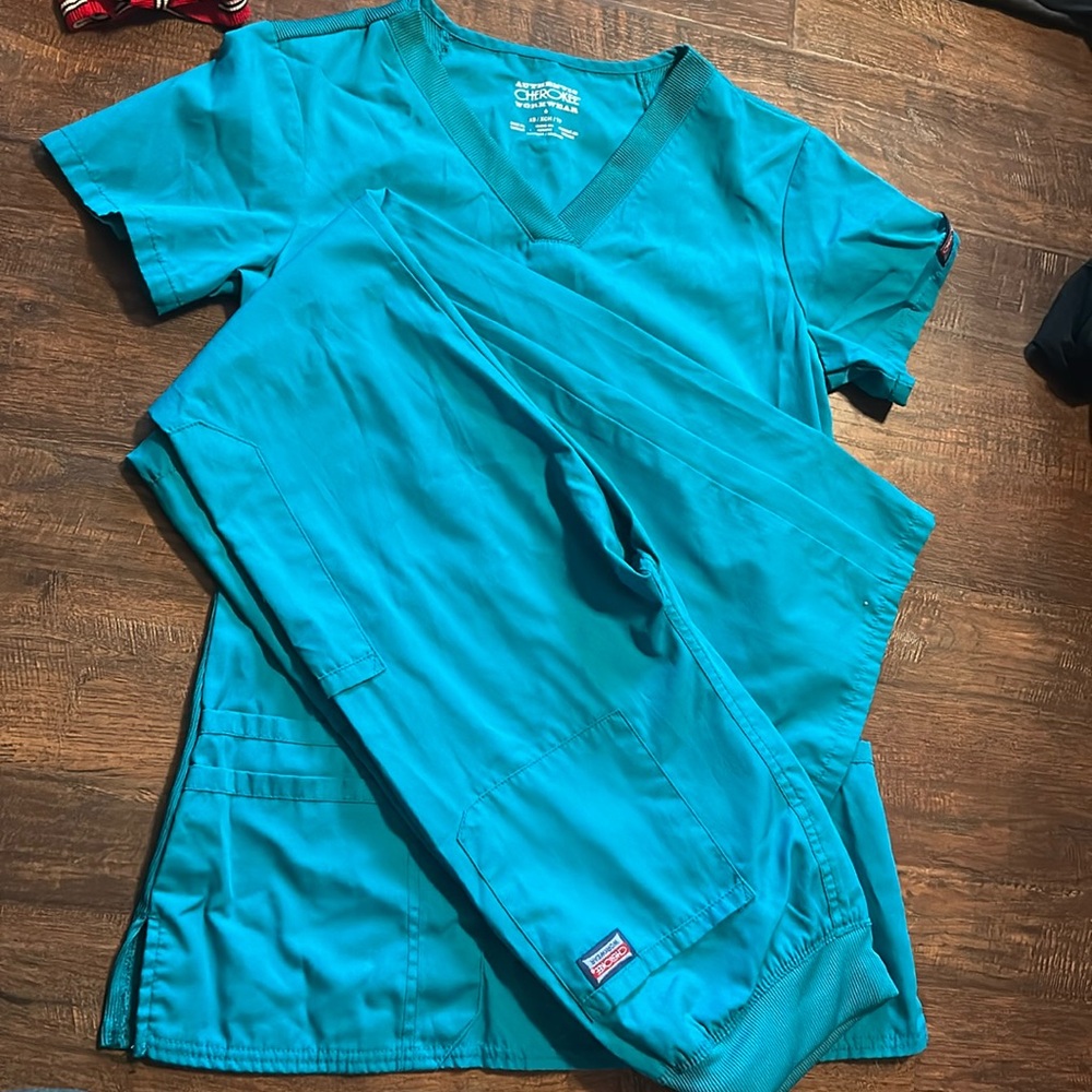 Teal Cherokee Scrubs